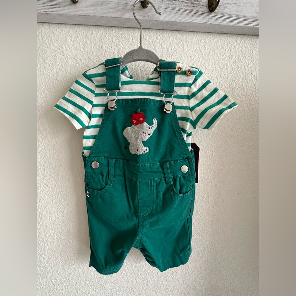 Size 3 months Overalls with Matching Shirt